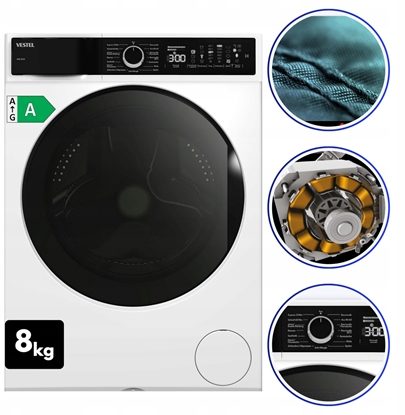 Picture of Pralka Vestel Pralka WMI89341DX 8kg/1400Umin bk A (wysyka towarów)