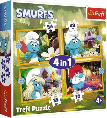 Attēls no Puzzle - 4w1 - ycie w Wiosce Smerfów - The Smurfs 34664