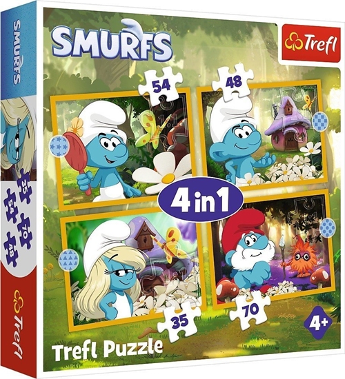 Изображение Puzzle - 4w1 - ycie w Wiosce Smerfów - The Smurfs 34664