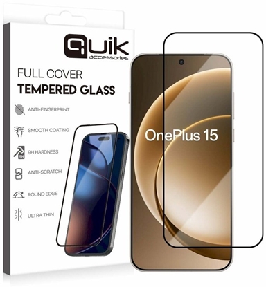 Picture of Quik Accessories Full Cover Tempered Glass for Samsung OnePlus 15