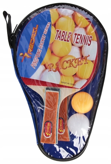 Picture of RAKIETKI DO PING-PONG 2PILKI 18X28X2 MC POKR 60