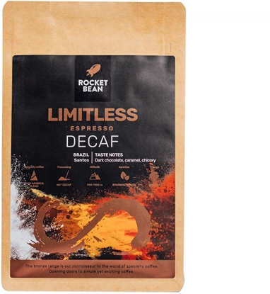 Picture of Rocket Bean - kawa ziarnista bezkofeinowa Brazylia Limitless Decaf Espresso 200 g