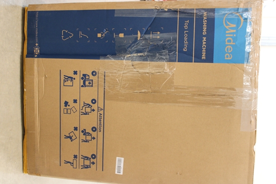 Picture of SALE OUT. Midea Washing Machine | MF100T60B/W-HR | Energy efficiency class A | Top loading | Washing capacity 6 kg | 1200 RPM | Depth 61 cm | Width 40 cm | Display | LED | Steam function | White | DAMAGED PACKAGING, DAMAGED PAINT ON THE RIGHT SIDE