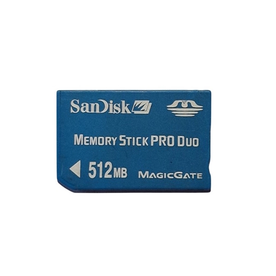 Picture of Sandisk Memory Stick Pro Duo Magicgate atmiņas karte 512MB lietota pārbaudīta formatēta Bulk