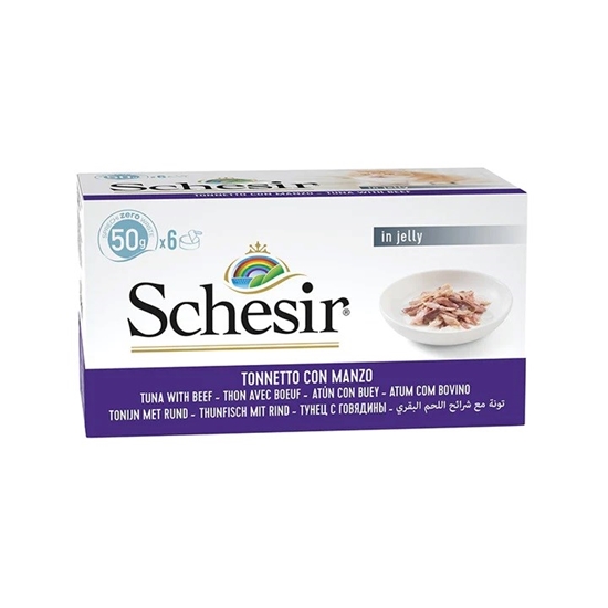 Picture of SCHESIR in jelly Tuna with beef - wet cat food - 6 x 50 g
