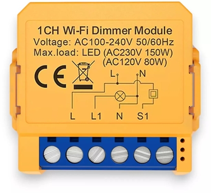 Picture of Schneider Electric Vieds Wi-Fi ciemniacz TRIAC 230Vac 150W dziaa z zwykym przecznikiem TUYA / Smart Life