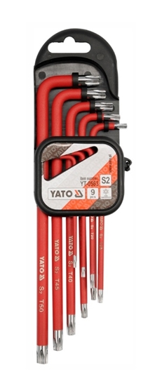 Picture of Seškanšu atslēgu komplekts Yato YT-0563; T10-T50; 9 gab.