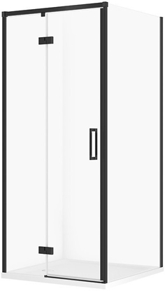 Picture of SET C168 KABINA LARGA LEWA CZARNA 80X80X195+TAKO BIAY 80X4 WIRT