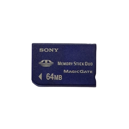 Attēls no Sony Memory Stick Pro Duo Magicgate atmiņas karte 64MB lietota pārbaudīta formatēta Bulk