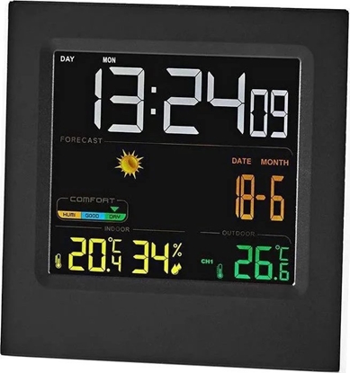 Picture of Stacja pogodowa Nedis Nedis WEST404BK cyfrowa stacja meteorologiczna Czarny, Biay