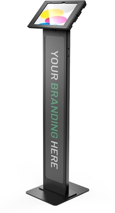 Attēls no Stojak Compulocks Apex BrandMe - Ustawienie - do tabletu - zdolny do brandingu - zablokowany - ramka metalowa, pyta polipropylenowa - czarny - ustawienie podogowe - do Apple 10.9-calowego iPada (10. generacja), iPad (A16)