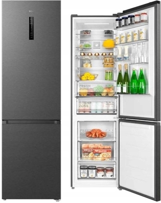 Изображение TCL Refrigerator | RC382BXC0EU | Energy efficiency class C | Free standing | Combi | Height 203 cm | No Frost system | Fridge net capacity 265 L | Freezer net capacity 117 L | Display | 35 dB | Inox
