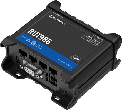 Attēls no Teltonika RUT986 CAT4 LTE Router Dual SIM & eSIM, RS232/485
