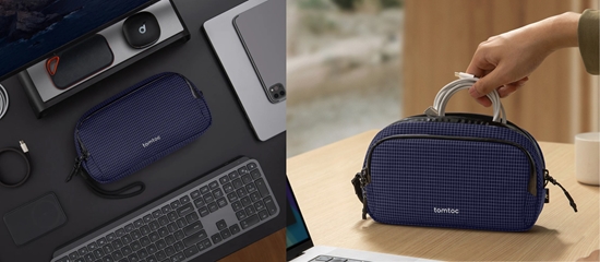 Picture of Tomtoc Light - T12 Electronic Accessory Pouch PRO M, Navy Blue