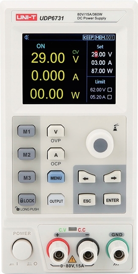 Изображение Unit Laboratoryjny zasilacz 360W 0-40V 0-30A 10mV 1mA RS-232 UNI-T UDP6730 (6935750567319)