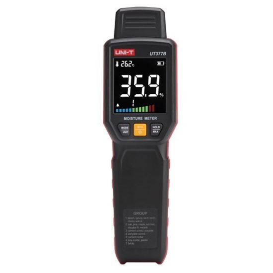 Изображение Unit Miernik wilgotnoci drewna 7 0 ~ 54 8 %; automatyczne wyczenie; niska wskazówka adowania akumulatora; latarka LED 2 metru ochrona pr UT377B (6935750537725)