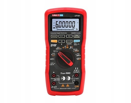 Picture of Unit Przemysowy cyfrowy multimetr 1000V DC/AC 10A DC/AC 60M?; 60mF; 1MHz; 1000? TRMS 60000skaitlu IP67 Bluetooth CAT IV 1000V&CAT I UT197