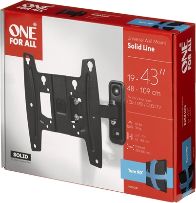 Изображение Universal TV Wall Mount ONE FOR ALL SOLID TURN 90, VESA 200 GLOBAL / WM4241