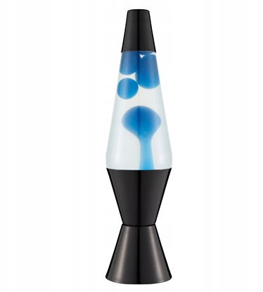 Attēls no Usorteret Lava® Lampa Niebieski/Przezroczysty Czarny podstawa 37cm