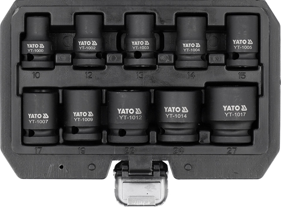 Picture of Uzgriežņu galviņu komplekts Yato YT-10252; 1/2''; 10-27 mm; 10 gab.