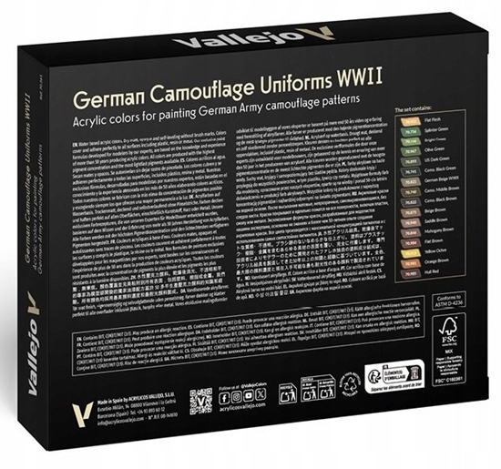 Picture of Vallejo Model Color Figure Niemieckie mundury kamuflaowe WWII 16 x 18 ml