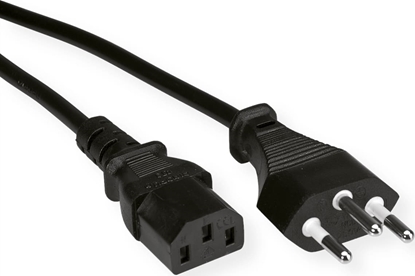 Picture of Value Power Cable, Straight IEC, CH, black, 0.8 m