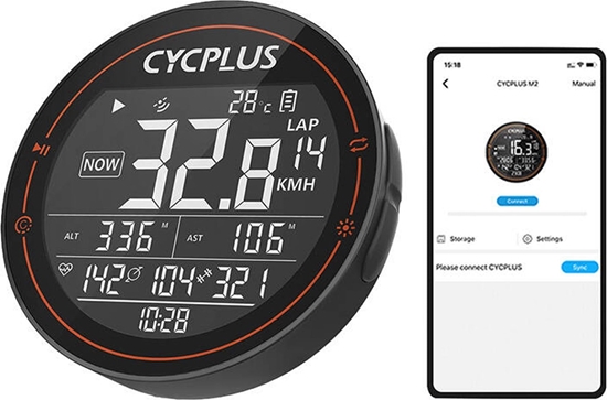 Picture of Wahoo Komputer rowerowy Cycplus M2 - kompatybilne z: Strava, Trainingpeaks itp.
