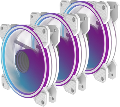 Picture of Wentylator PREYON Eagle Eye 120 PWM ARGB 3-PACK White