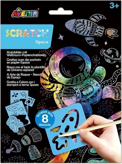 Picture of Wydrapywanki z szablonami - Kosmos