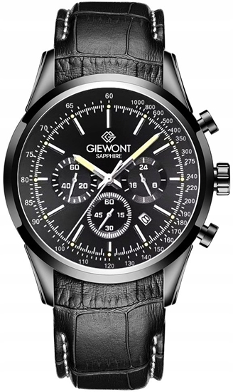 Picture of Zegarek Giewont Zegarek Mski Giewont Chronograph Sapphire Czarny GW7650-A4