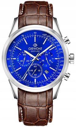 Picture of Zegarek Giewont Zegarek Mski Giewont Chronograph Sapphire Srebrno Niebieski GW7650-A5