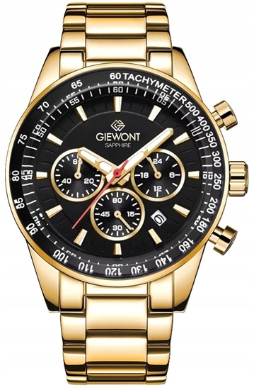 Picture of Zegarek Giewont Zegarek Mski Giewont Chronograph Sapphire Zoto Czarny GW9140-B4