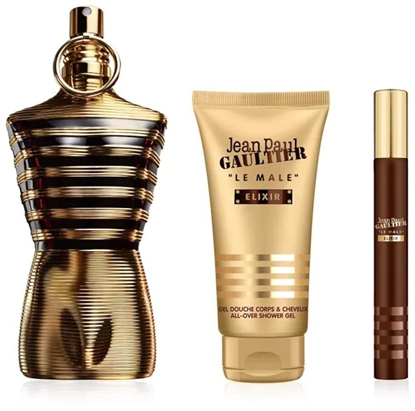 Picture of Zestaw Jean Paul Gaultier Le Male Elixir Parfum woda perfumowana125ml + zel pod prysznic 75ml + parfum woda perfumowana 10ml