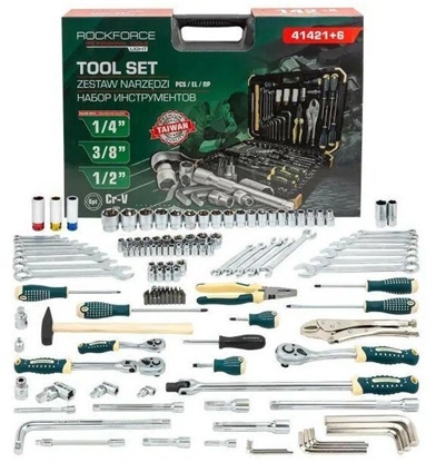 Изображение Zestaw narzdzi 142+6el. 1/4", 3/8", 1/2" (6-katnych)