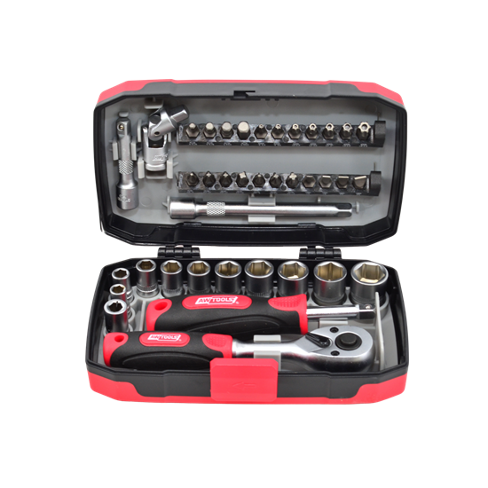 Picture of Zestaw narzdzi AWTools ZESTAW KLUCZY 38el. 1/4" BLACK LINE