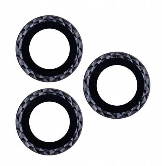 Picture of Zestaw szkie na aparat do iPhone 12 mini 5,4" black rhombus (2 sztuki)