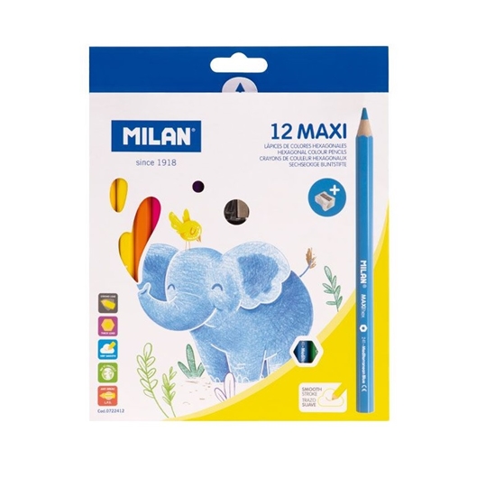 Picture of Zīmuļi krāsainie 12 krāsas MAXI Milan