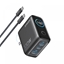 Picture of Ładowarka sieciowa USB-A + 2xUSB-C 100W SMART z wyświetlaczem, ciemnoszara