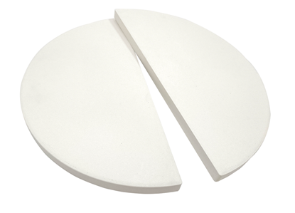 Attēls no TunaBone | Half moon pizza stone for Kamado classic 26 inch grill