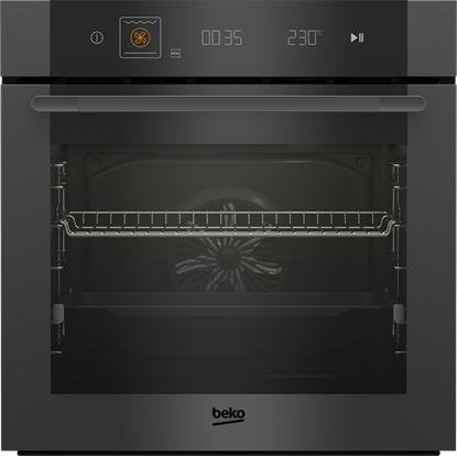Picture of BEKO Oven | MBBIM10600MTPSWE | 72 L | Electric | Pyrolysis | Electronic | Steam function | Height 59.5 cm | Width 59.4 cm | Black