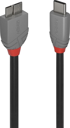 Attēls no Lindy 2m USB 3.2 Type C to Micro-B Cable, 5Gbps, Anthra Line