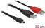 Изображение Delock Cable 2 x USB 2.0-A male > USB mini 5-pin
