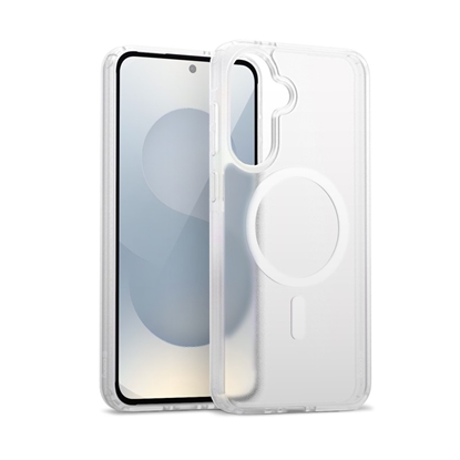 Attēls no Etui Hybrid Matte Magnetic - MagSafe Samsung Galaxy S25 Białe