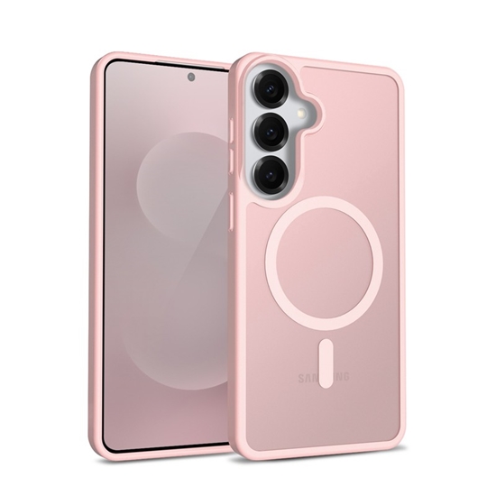 Изображение Etui Hybrid Matte Magnetic - MagSafe Samsung Galaxy S25 Różowe