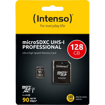 Изображение 128gb MEMORY MICRO SDXC  UHS-I  W ADAPTER INTENSO