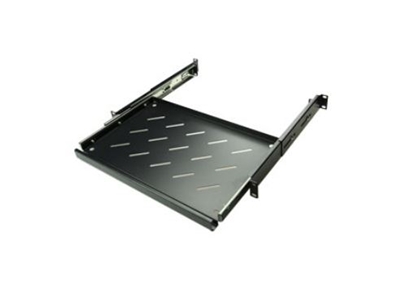 Attēls no 1U Teleskopiskais plaukts 19" komutācijas skapim, 450mm, melns