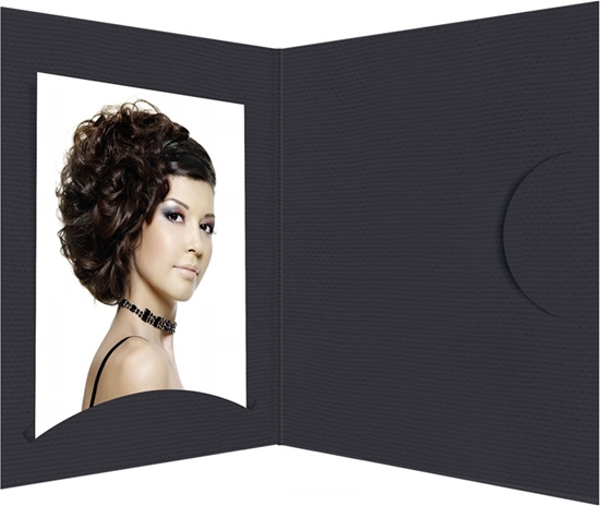 Picture of 1x100 Daiber Portrait folders Opti-Line  up to 10x15 cm black