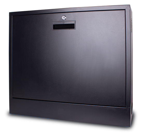 Picture of 2U 19'' Sienas komutācijas skapis CCTV, ALARM, IT/ 600x500x210mm / Melns/ /Salikts