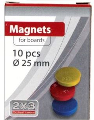 Attēls no 2x3 Magnesy do tablic 25 mm, 10 szt. (AM120)