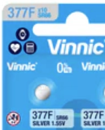 Attēls no 377 baterijas Vinnic sudraba-oksīda SR626SW/0377 iepakojumā 1 gb.